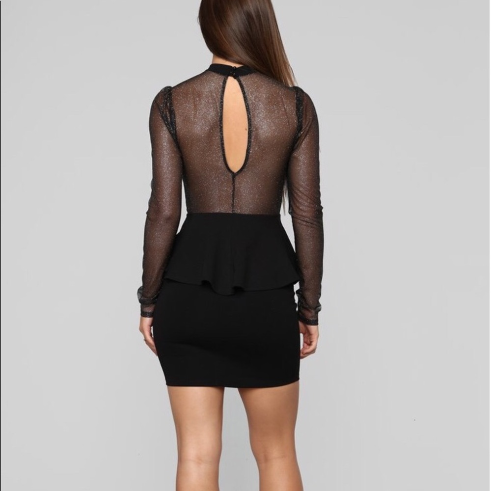 Sheer Elegance Peplum Top